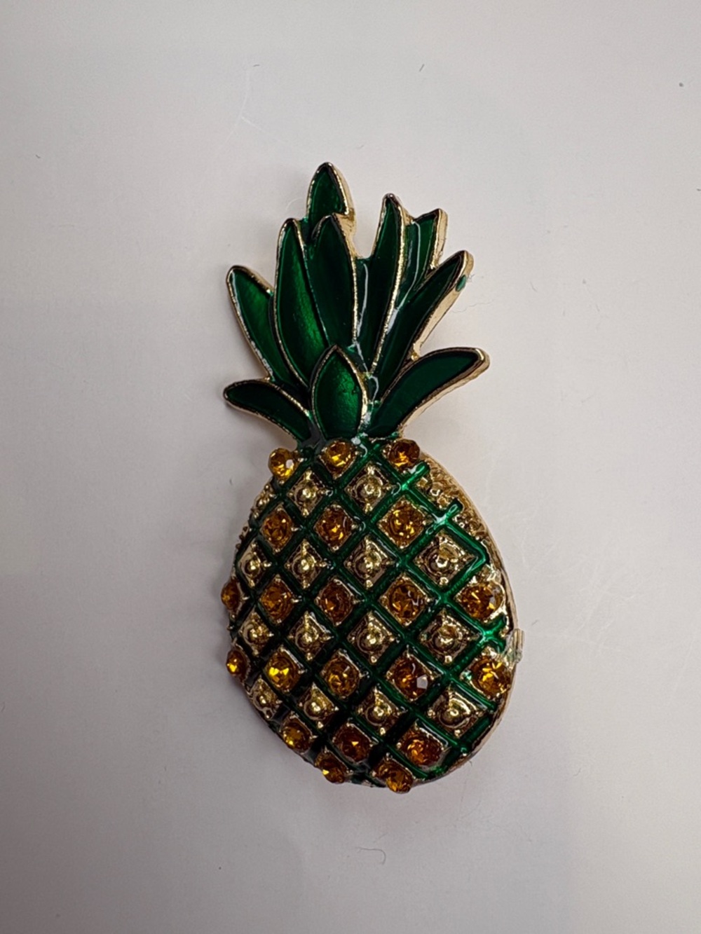 Green and Gold Pineapple Brooch